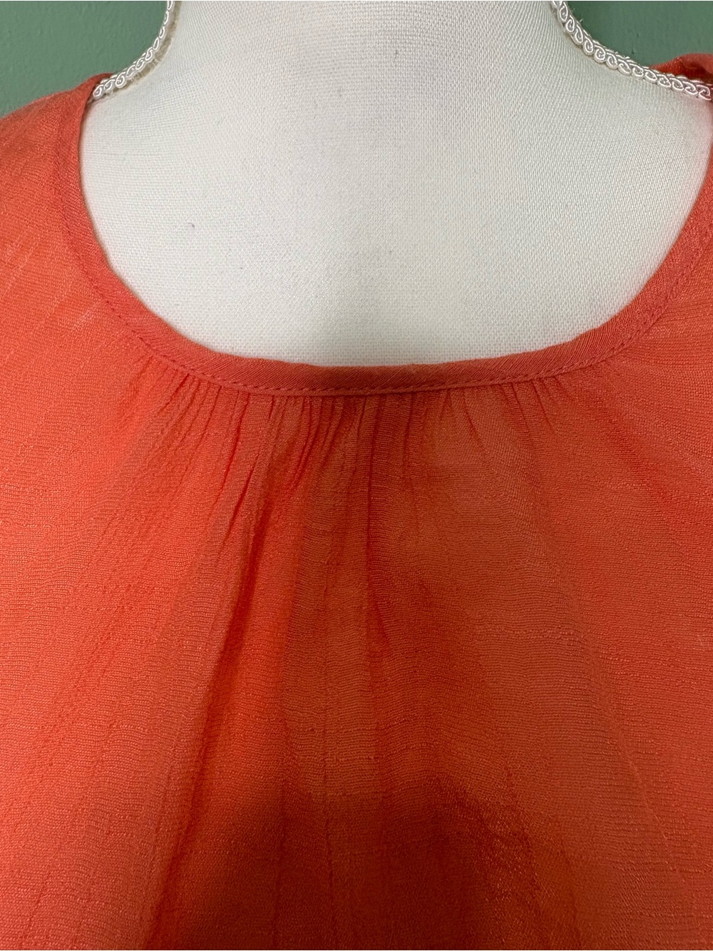 Zac & Rachel Coral Puff-Sleeve Ladder-Trim Blouse - Picture 6 of 9